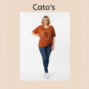 Cato’s Women’s Short Sleeve Casual Top Size 18/20 (2X)